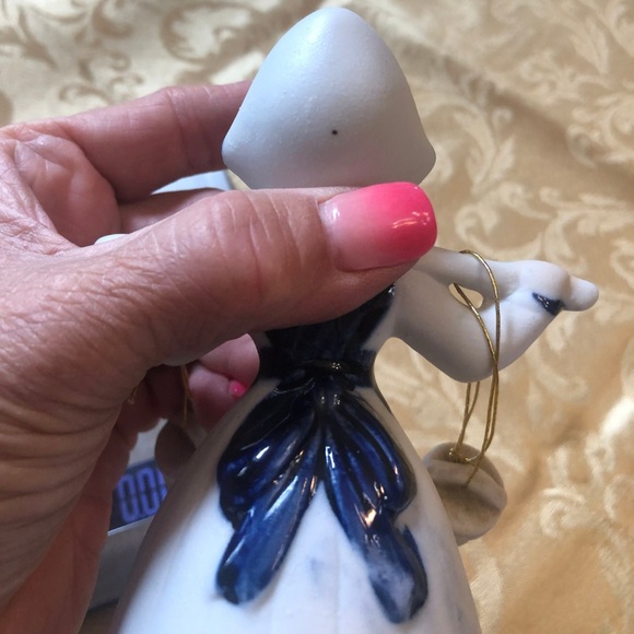 Porcelain Dutch Milk Maid Water Girl Figurine Bell - Picture 5 of 9